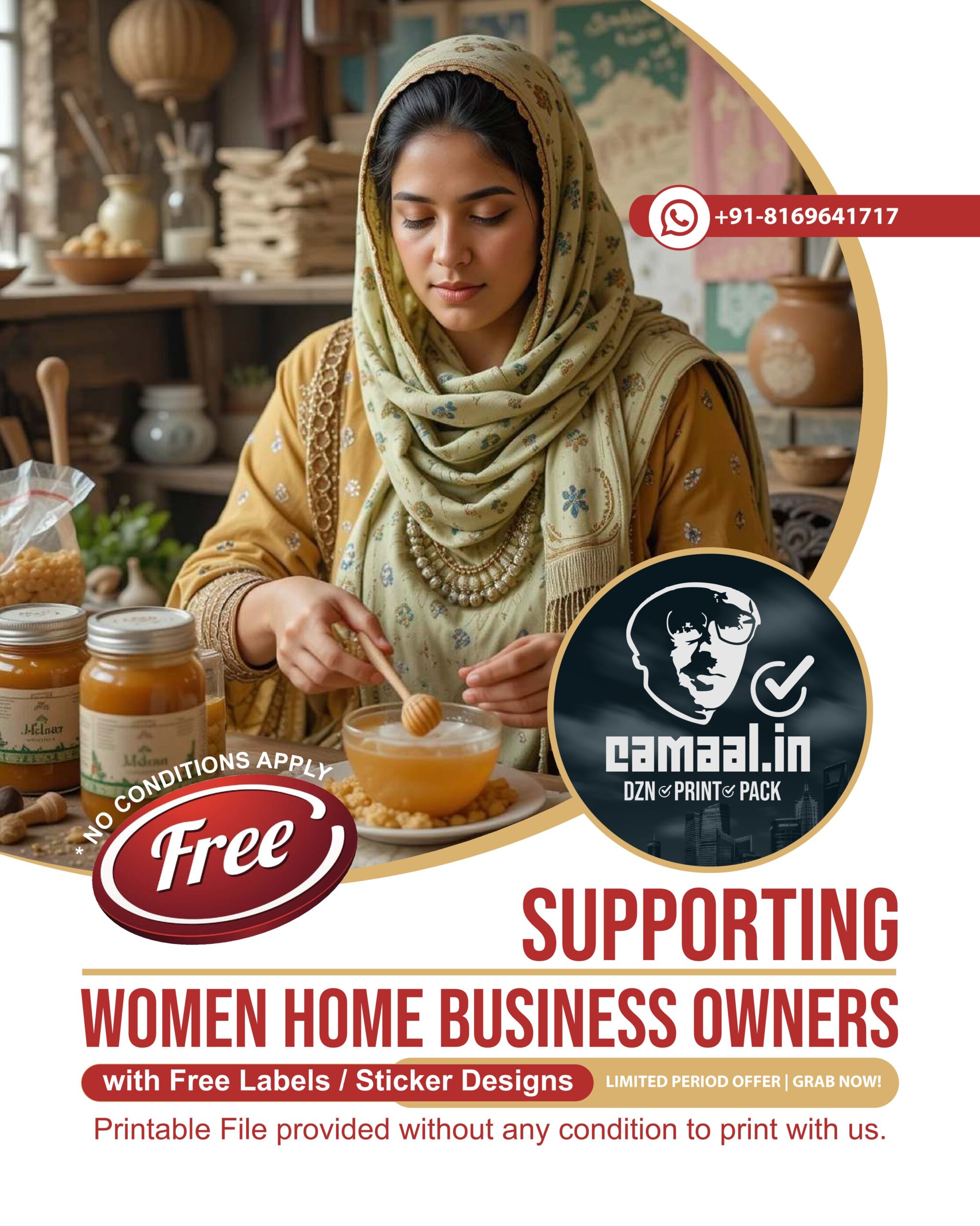 Free Sticker Design for Women Entrepreneur in Mumbai and other cities of India