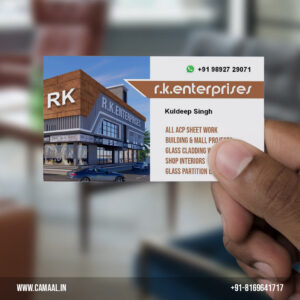 Visiting Card Design for R.K.Enterprises ACP Cladding Signage Work in Mumbai by Creativo Camaal