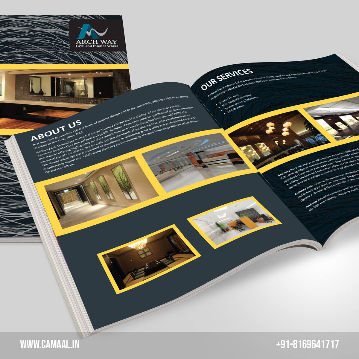 Brochure Design for Archway by Creativo Camaal Associate in Dubai UAE covering Abu Dhabi Sharjah Al Ain Ras Al Khaimah Fujairah Um Al Quein
