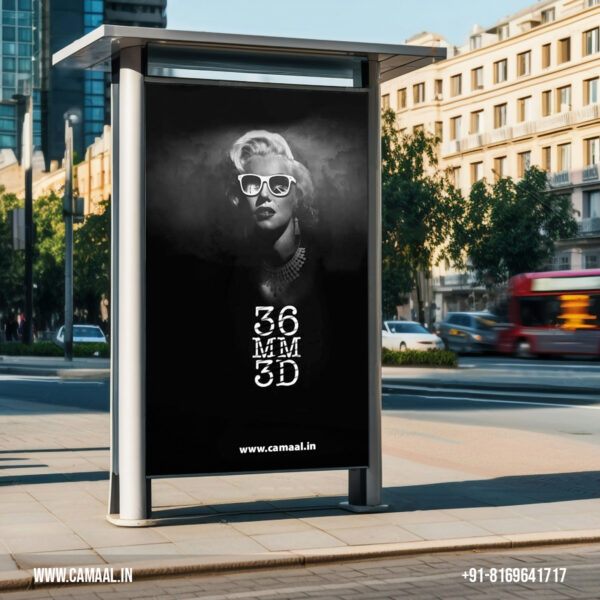 Bus Shelter Billboard for Marilyn Monroe USA by Freelance Graphic Designer Creativo Camaal from Mumbai India