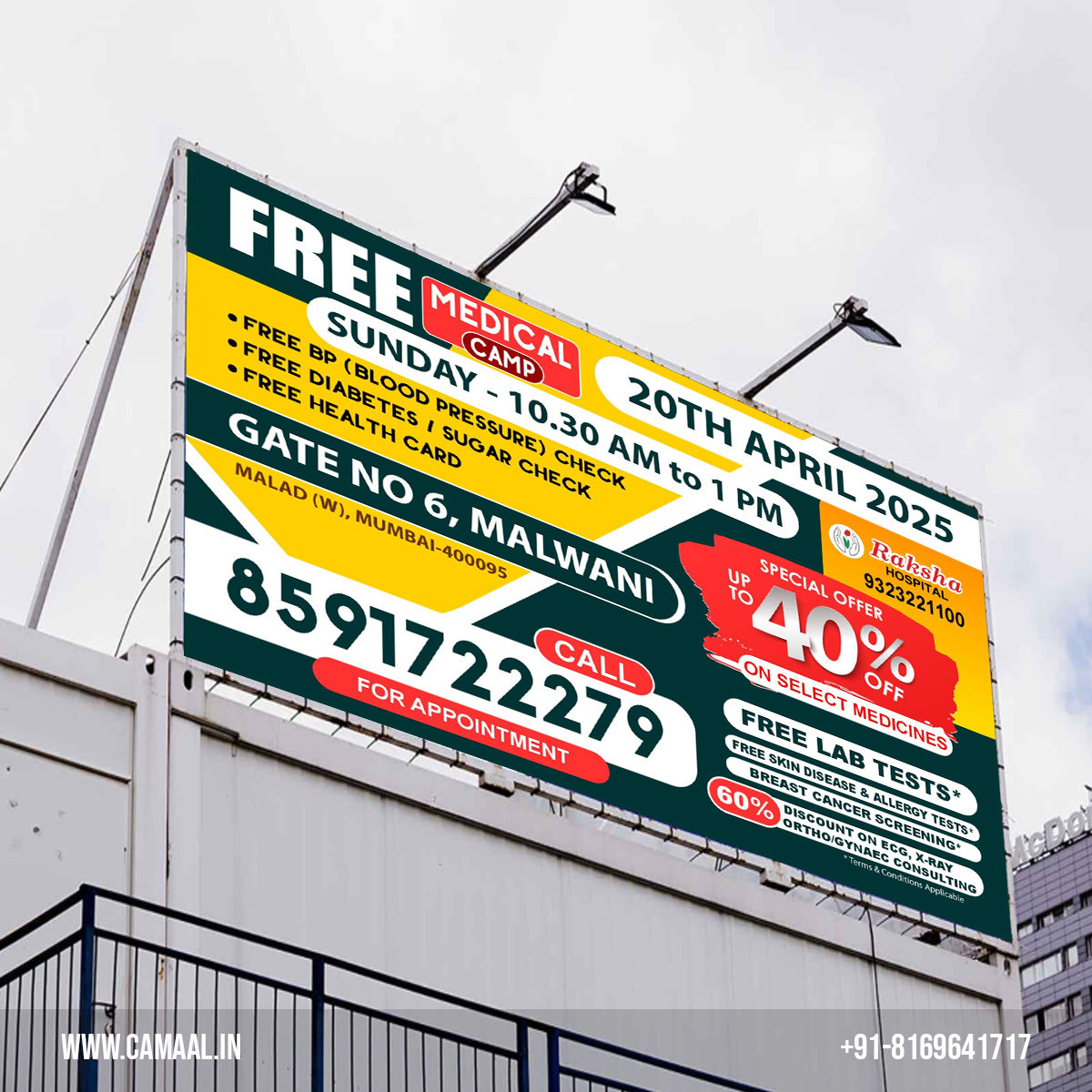 Flex Banner Designing & Printing for Hospital in Mumbai by Creativo Camaal Freelance Graphic Designer from Mumbai India