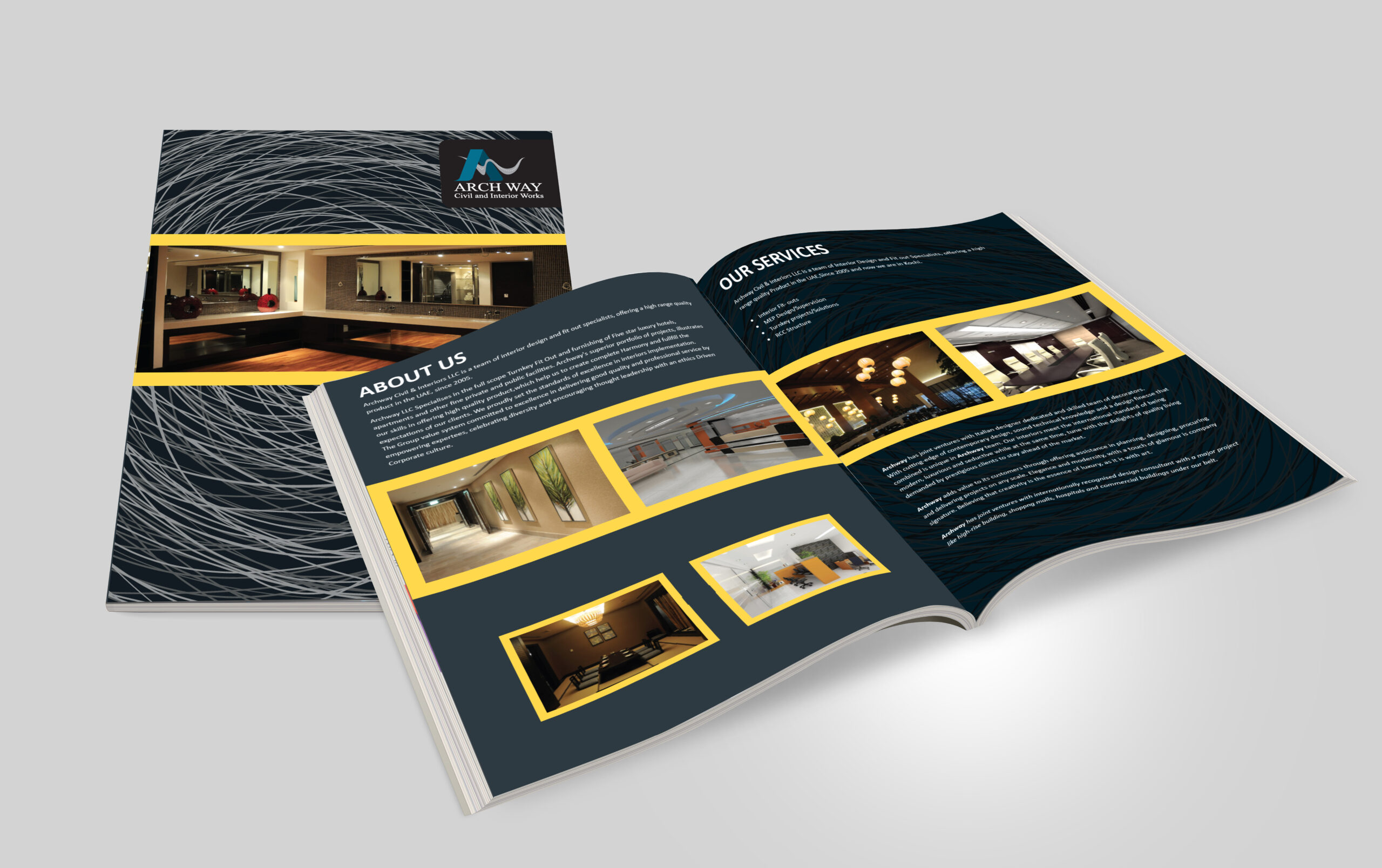 Brochure Design for Archway by Creativo Camaal Associate in Dubai UAE covering Abu Dhabi Sharjah Al Ain Ras Al Khaimah Fujairah Um Al Quein