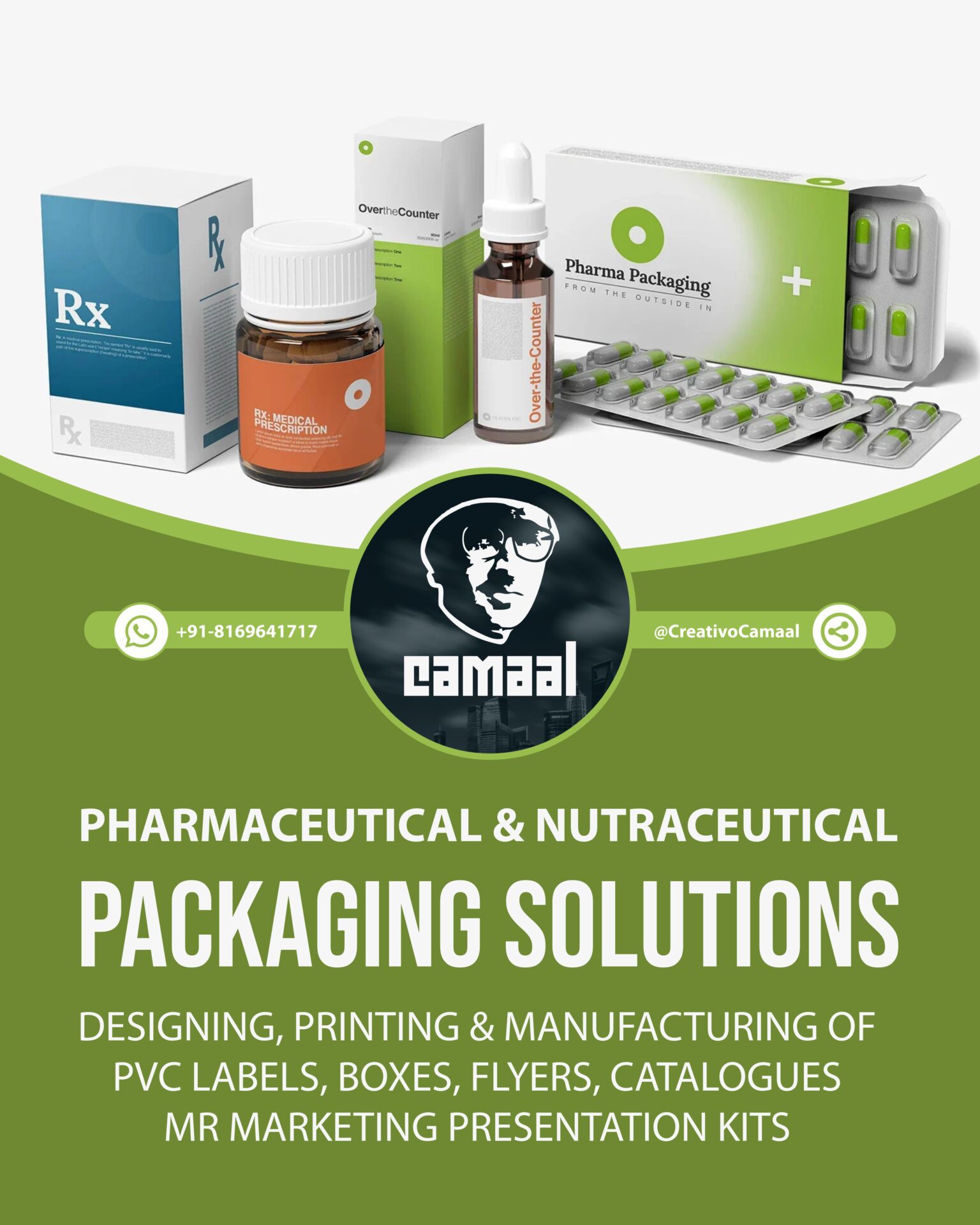 Pharmaceutical & Neutraceutical Packaging Designing, Printing and Labels Cartons Boxes Manufacturing