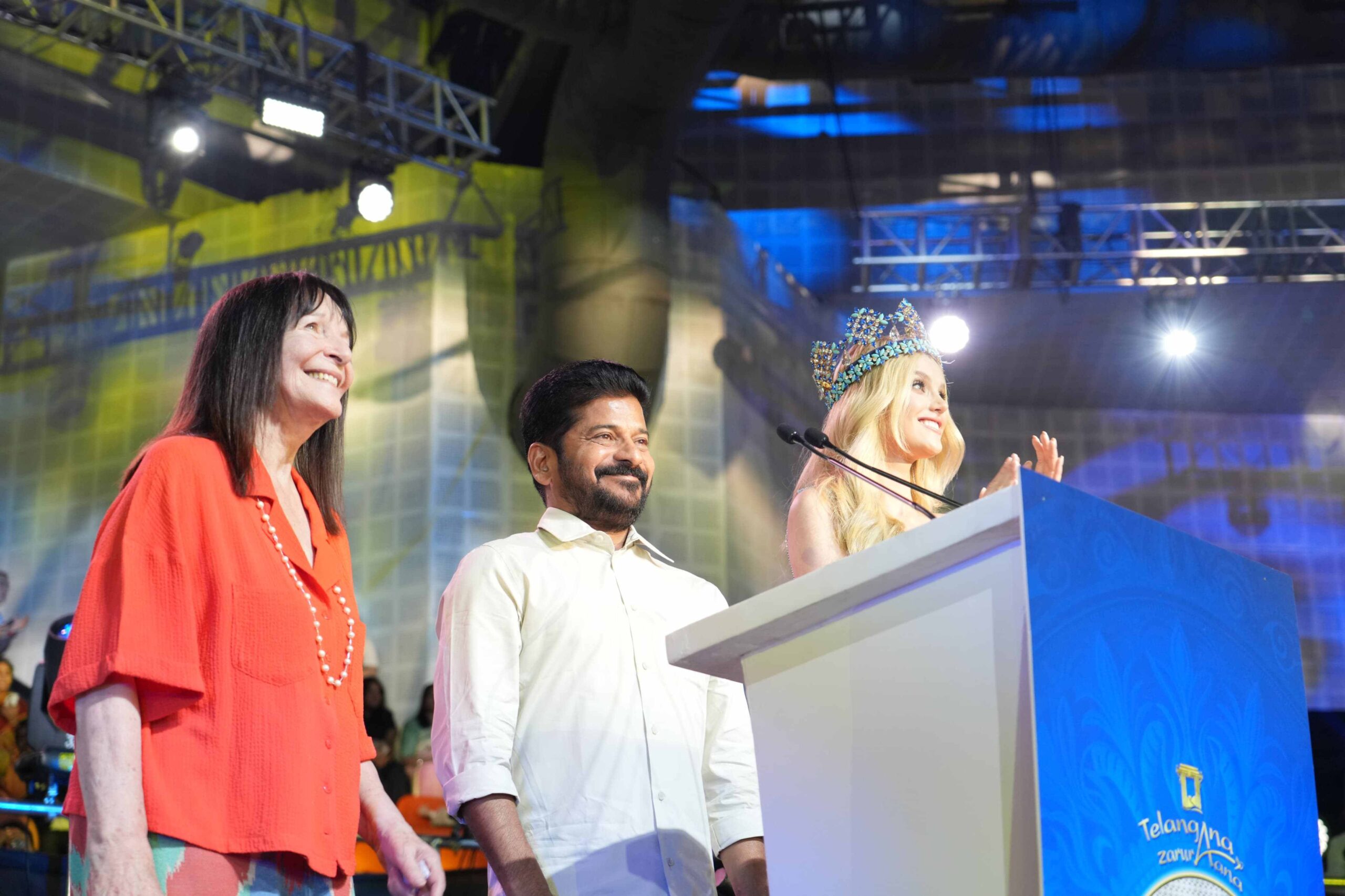 Julia Morley, Revanth Reddy(CM), krystyna pyszková 02