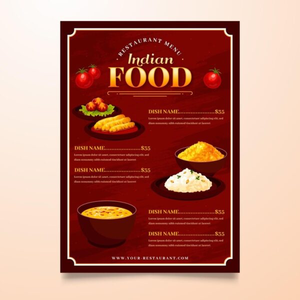 Restaurant Menu Card Tent Card Indoor Wall Graphic Designing and Printing