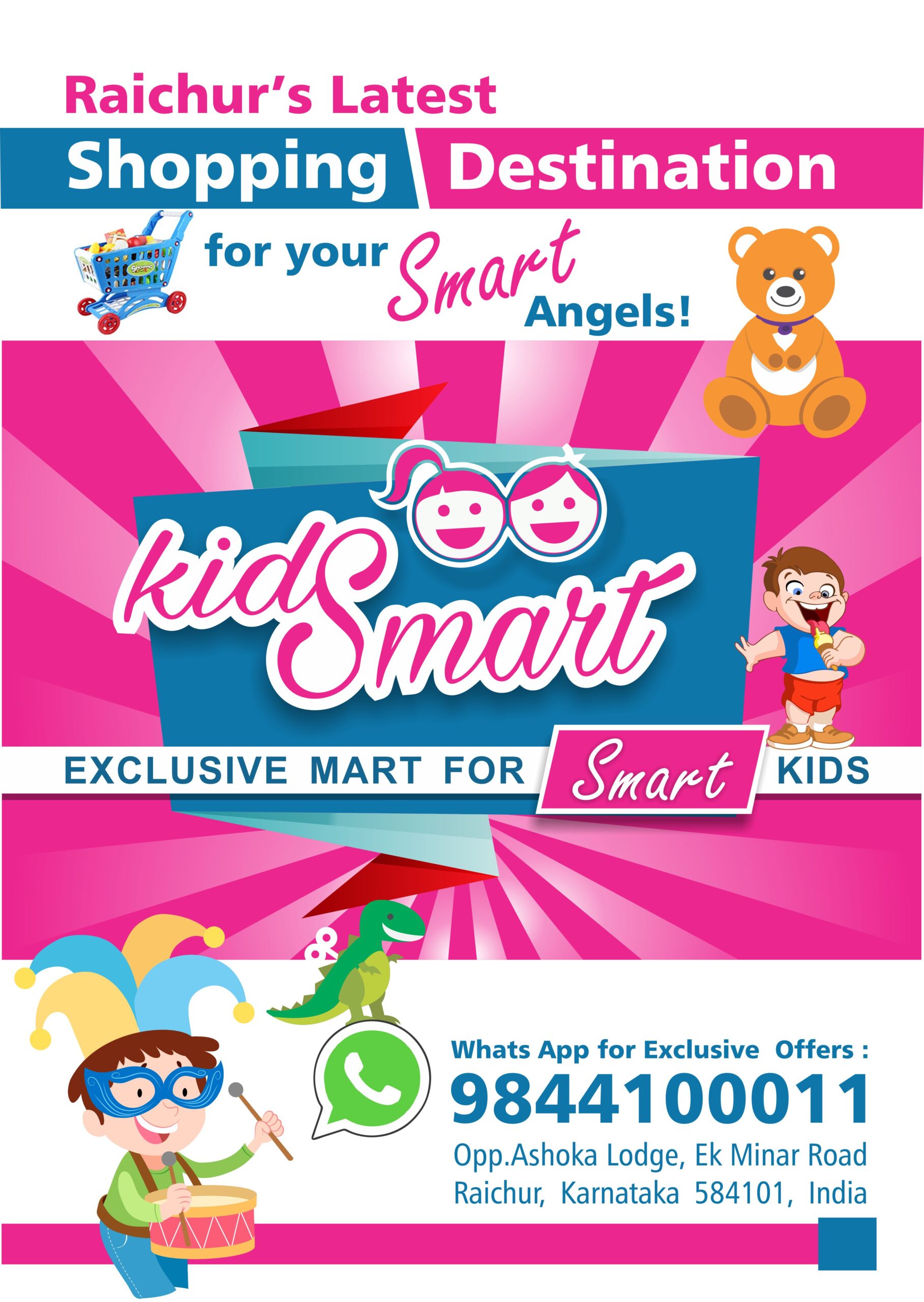 Flyer Design for KidSmart Raichur by Indian Freelance Graphic Designer Creativo Camaal from Mumbai India