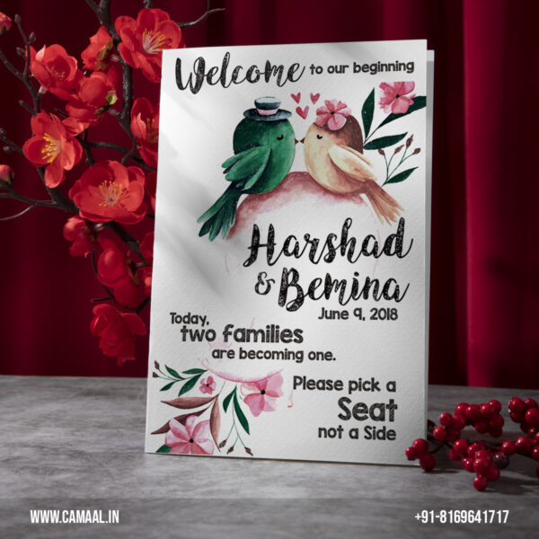 Wedding Welcome Board Designing & Printing on Vinyl with Pasting on 5MM Sunboard by Creativo Camaal in Mumbai