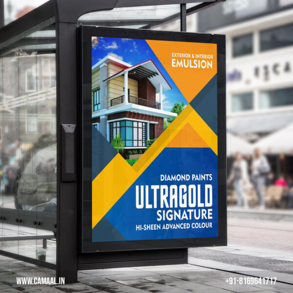 Billboard Design for Diamond Paints Jalgaon Maharashtra by Creativo Camaal Mumbai based Freelance Graphic Designer