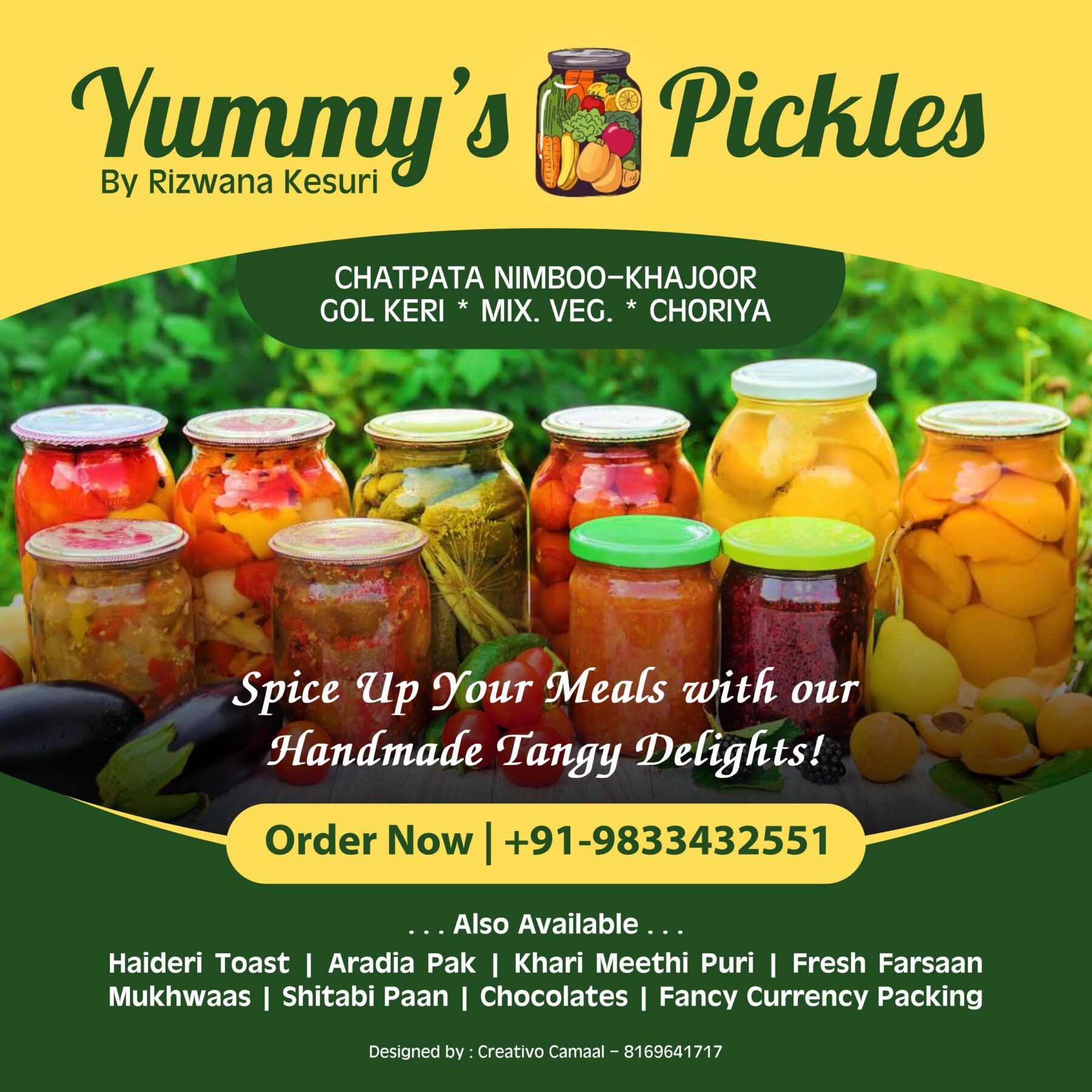 Flyer Design for Yummy's Pickles