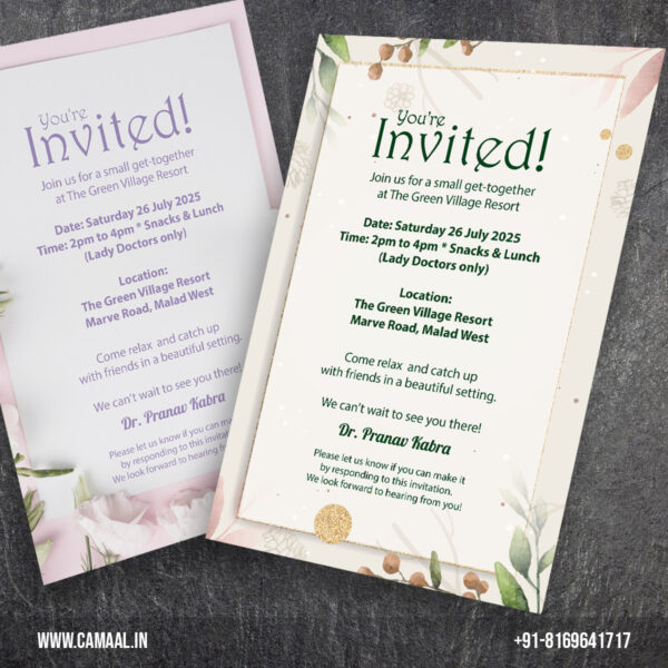 Invite Invitation Card Design for Raksha by Creativo Camaal Freelance Graphic & Web Designer from Mumbai India