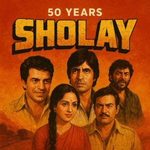 50 years of Ramesh Sippy's Sholay starring Dharmendra, Sanjeev Kumar, Amitabh Bachchan, Amjad Khan, Hema Malini, Jaya Bhaduri, A.K.Hangal, Sachin