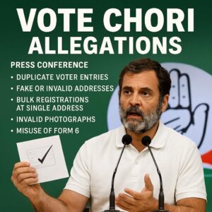 Rahul Gandhi Press Conference Vote Chori Election Commission of India Congress BJP