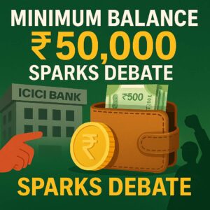 ICICI Bank Minimum Balance 50,000 sparks debate in India - State Bank of India Zero balance